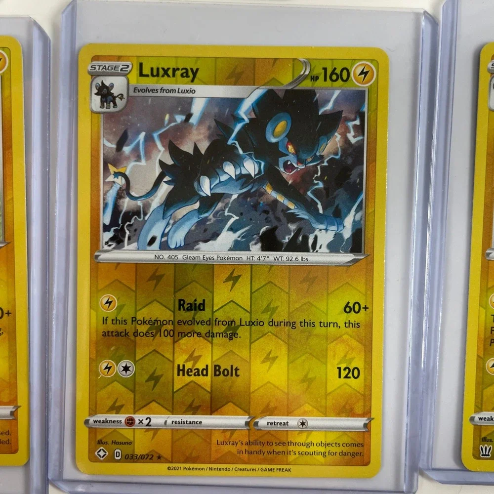 Pokemon Card Lot Shinx Luxio Luxray Reverse Holo Shining Fates Battle Styles 9ct